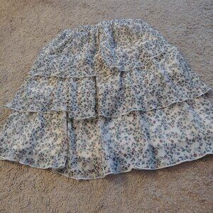 Ruffled Floral Skirt